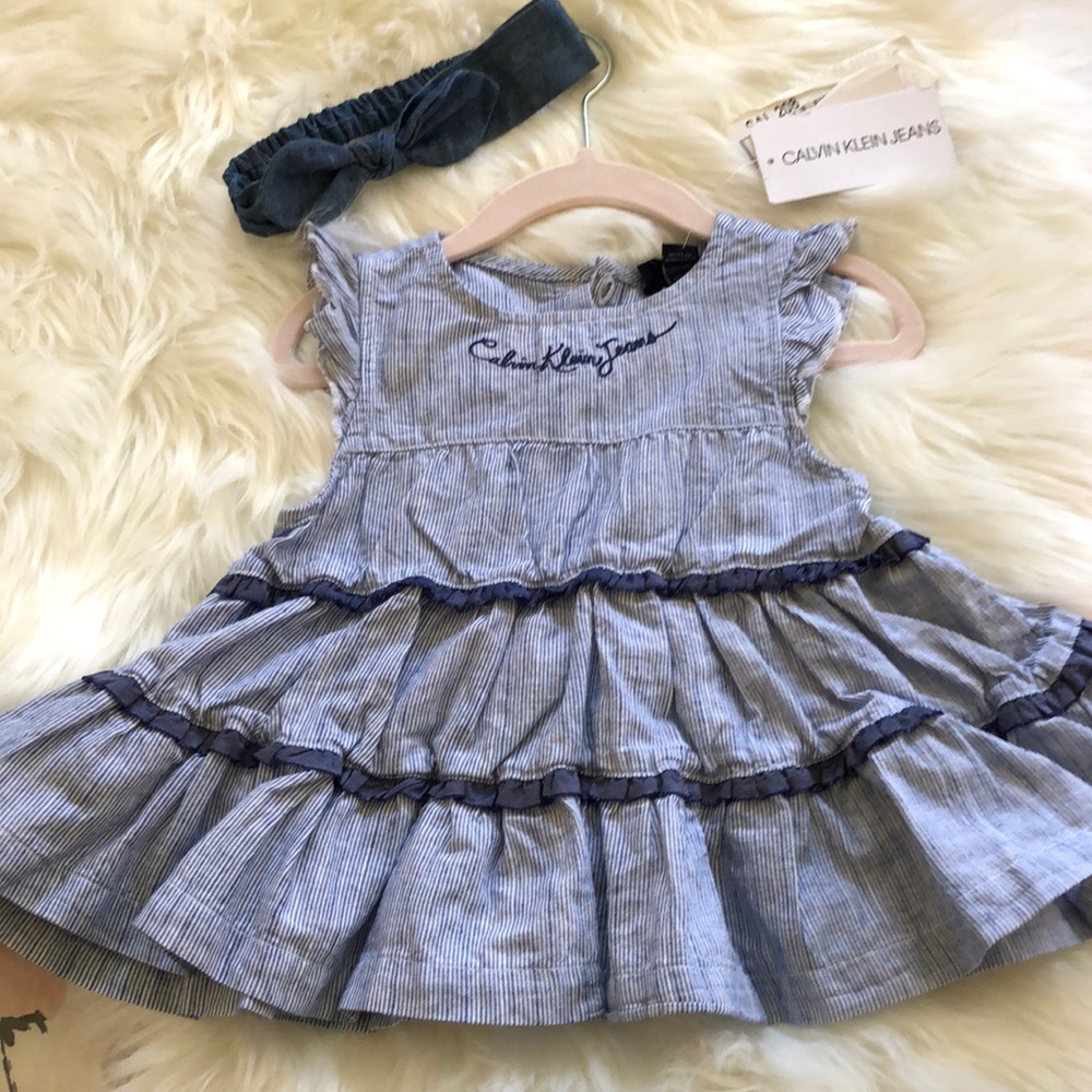 Calvin Klein baby girl denim dress